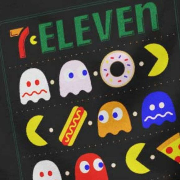 7 Eleven Pac Man Arcade Tee, Classic Retro Arcade Gamer Gift, Unisex Design - Picture 2 of 5